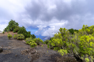 Landscape. View from the top of El Hierro island. Santa Cruz de Tenerife. Canary islands Spain