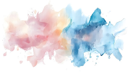 Obraz premium Soft watercolor splashes or strokes in muted tones, offering an artistic yet understated look