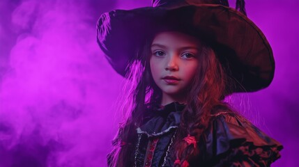 Fototapeta premium Children in bright Halloween costume