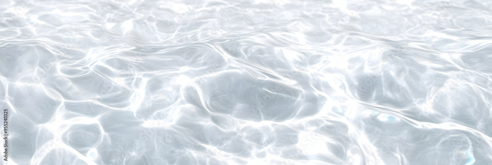 Sticker seamless realistic water ripples or ocean waves summer background transparent overlay. sparkling whi