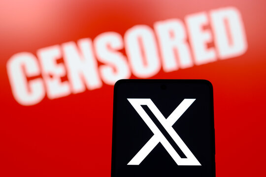 September 2, 2024, Paraguay. In this photo illustration, the X (Twitter) logo is displayed on a smartphone screen 