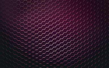 Hexagon grid pattern. Abstract background with a purple hexagon grid pattern.