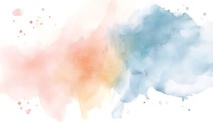 Obraz premium Soft watercolor splashes or strokes in muted tones, offering an artistic yet understated look