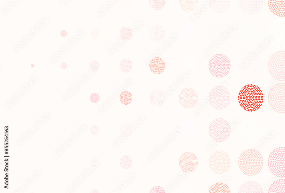 Poster light red vector layout with circle shapes.