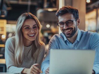 Business Couple in a Modern Office Setting