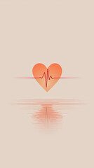 A Delicate Dance: A Heartbeat Echoes Across a Tranquil Water's Surface