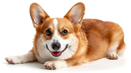 Cute Pembroke Welsh Corgi in Playful Bow Position