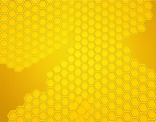 Geometric Honeycomb Pattern Abstract Yellow Hexagon Texture Background with Modern Clean Design