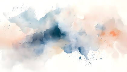 Soft watercolor splashes or strokes in muted tones, offering an artistic yet understated look