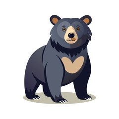 Bear cartoon color illustration design