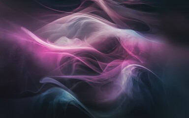 Obraz premium Abstract swirls. Vivid, swirling hues of pink and blue against a dark background. Ideal for projects that evoke dreams, fantasy, or the ethereal.