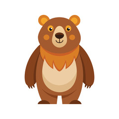 Bear cartoon color illustration design