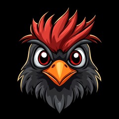 Fototapeta premium Angry Bird Cartoon Illustration