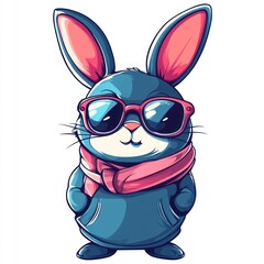 Cool Bunny in Sunglasses