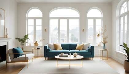 Fototapeta premium Photo interior modern design room 3d illustration