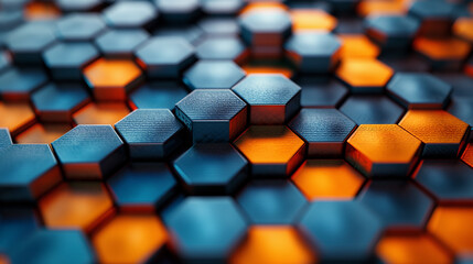 Fototapeta premium A close up of a colorful hexagonal pattern