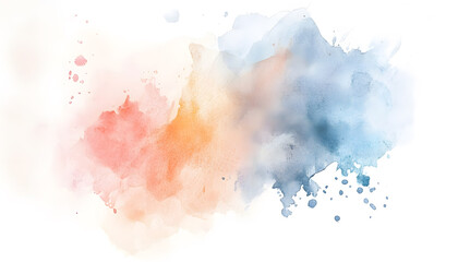 Obraz premium Soft watercolor splashes or strokes in muted tones, offering an artistic yet understated look