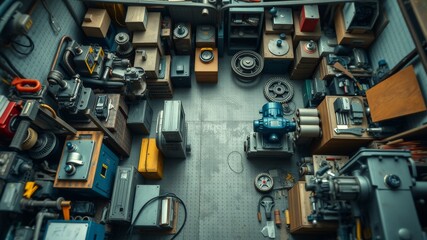 Banner Background of Minimalist Steampunk Room Themed Design Ideas