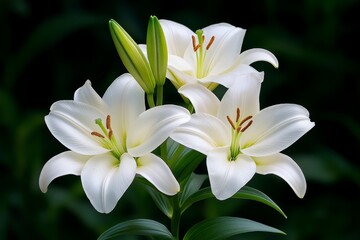 Lilies, with long stems, graceful and tall add elegance to both gardens and floral arrangements