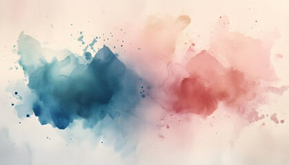 Fototapeta premium Soft watercolor splashes or strokes in muted tones, offering an artistic yet understated look