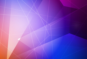 Light Blue, Red vector background with triangles.