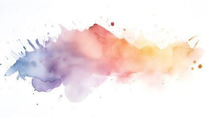 Naklejka premium Soft watercolor splashes or strokes in muted tones, offering an artistic yet understated look