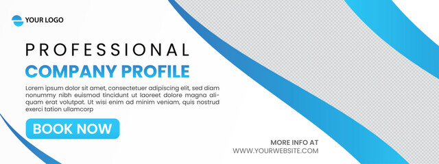 Creative corporate blue gradient color business banner template design for webinar, marketing, online class program, and conference