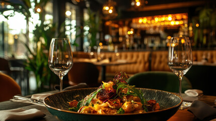 Restaurant Table Setting.