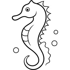 Vector  sea horse
