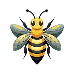 Bee cartoon color vector illustration design