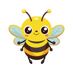 Bee cartoon color vector illustration design