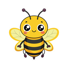 Bee cartoon color vector illustration design
