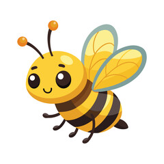Bee cartoon color vector illustration design
