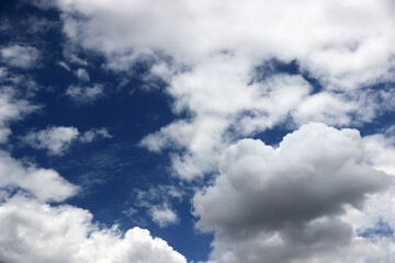 Blue sky with clouds background.It's beautiful and natural.