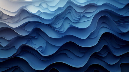Obraz premium The image is a blue wave with a lot of detail