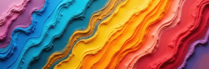 Vibrant waves of colorful textures create a stunning background, perfect for design projects, art showcases, and creative presentations.