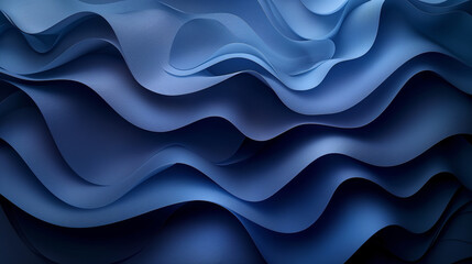 Fototapeta premium The image is a blue wave with a lot of detail