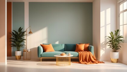 Photo interior modern design room 3d illustration