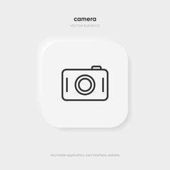 Flat Camera icon symbol. Photograph sign. Photo icon. Cam sign. Take a picture symbol for mobile app, website, UI UX