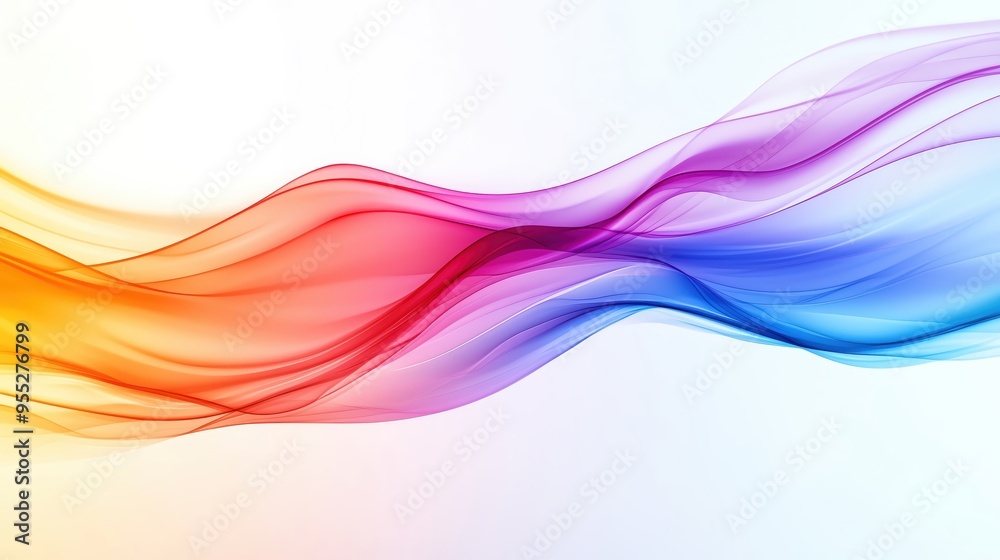 Poster colorful abstract waves flow gracefully, creating a vibrant and dynamic visual experience for variou