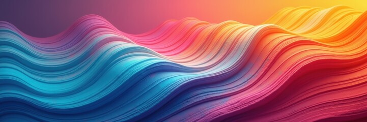 Vibrant abstract waves in blue, pink, and orange hues, perfect for backgrounds, digital art, or creative projects that seek a modern and dynamic aesthetic.