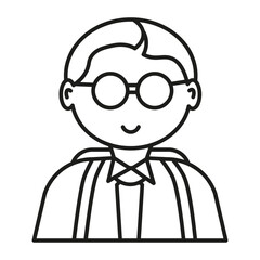 School child icon Vector Line Icon Design