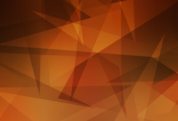 Dark Orange vector backdrop with lines, triangles.