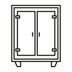 School locker icon Vector Line Icon Design