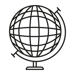 Globe icon Vector Line Icon Design