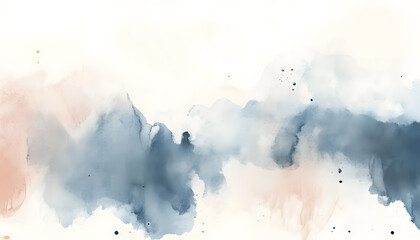 Obraz premium Soft watercolor splashes or strokes in muted tones, offering an artistic yet understated look