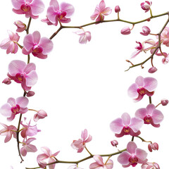 Pink Orchid Frame with Delicate Blooms