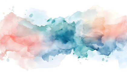 Obraz premium Soft watercolor splashes or strokes in muted tones, offering an artistic yet understated look