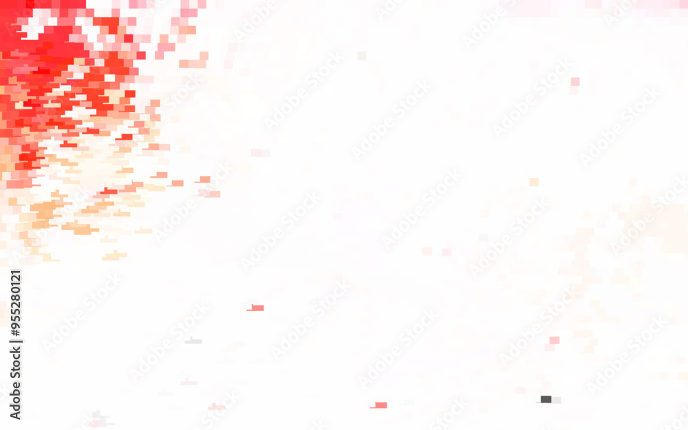 Poster light red vector pattern in square style.