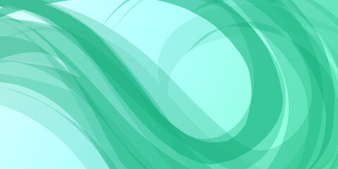 abstract background with blue-green curved wave lines